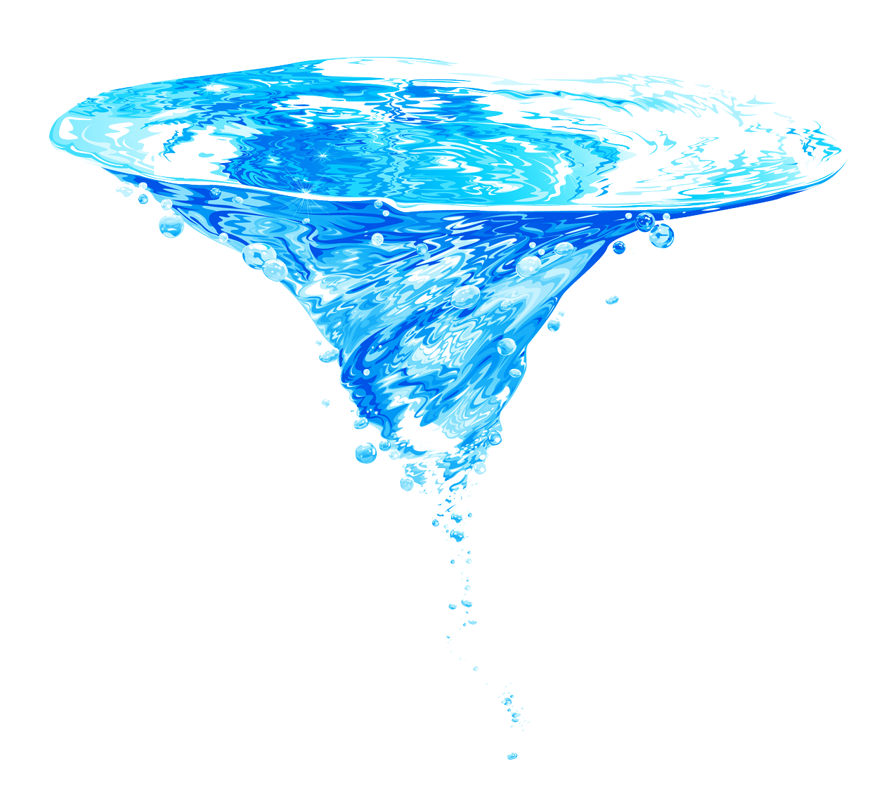 Visuel de tourbillon de couleur bleue en forme d'entnnoir